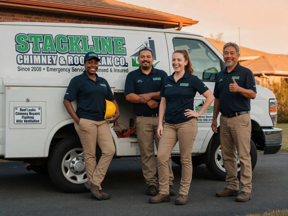 Chimney flashing repair company in Oakford, IL